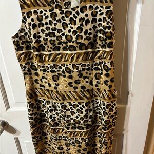 Animal print maxi dress